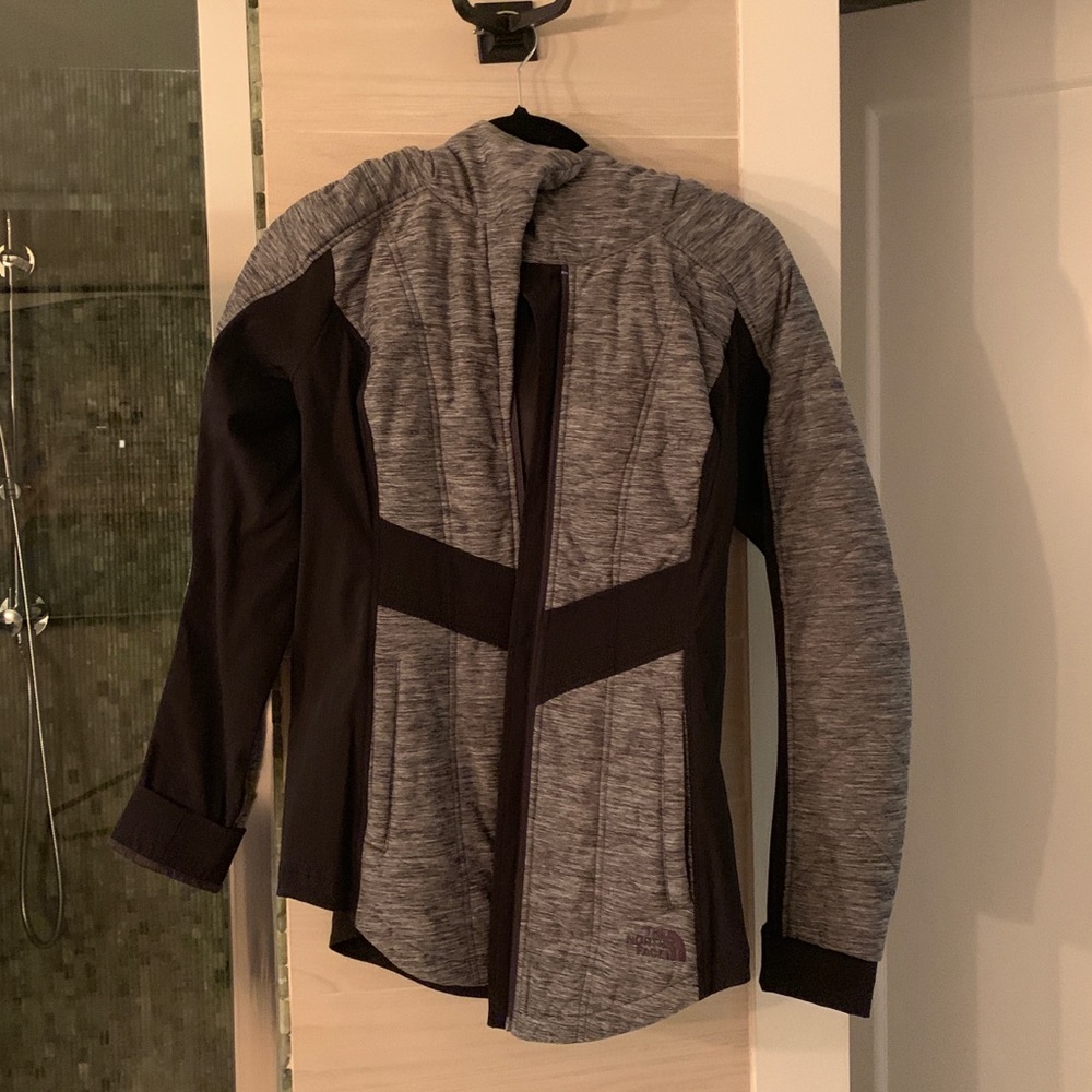 North face jacket- black and white. Like new.